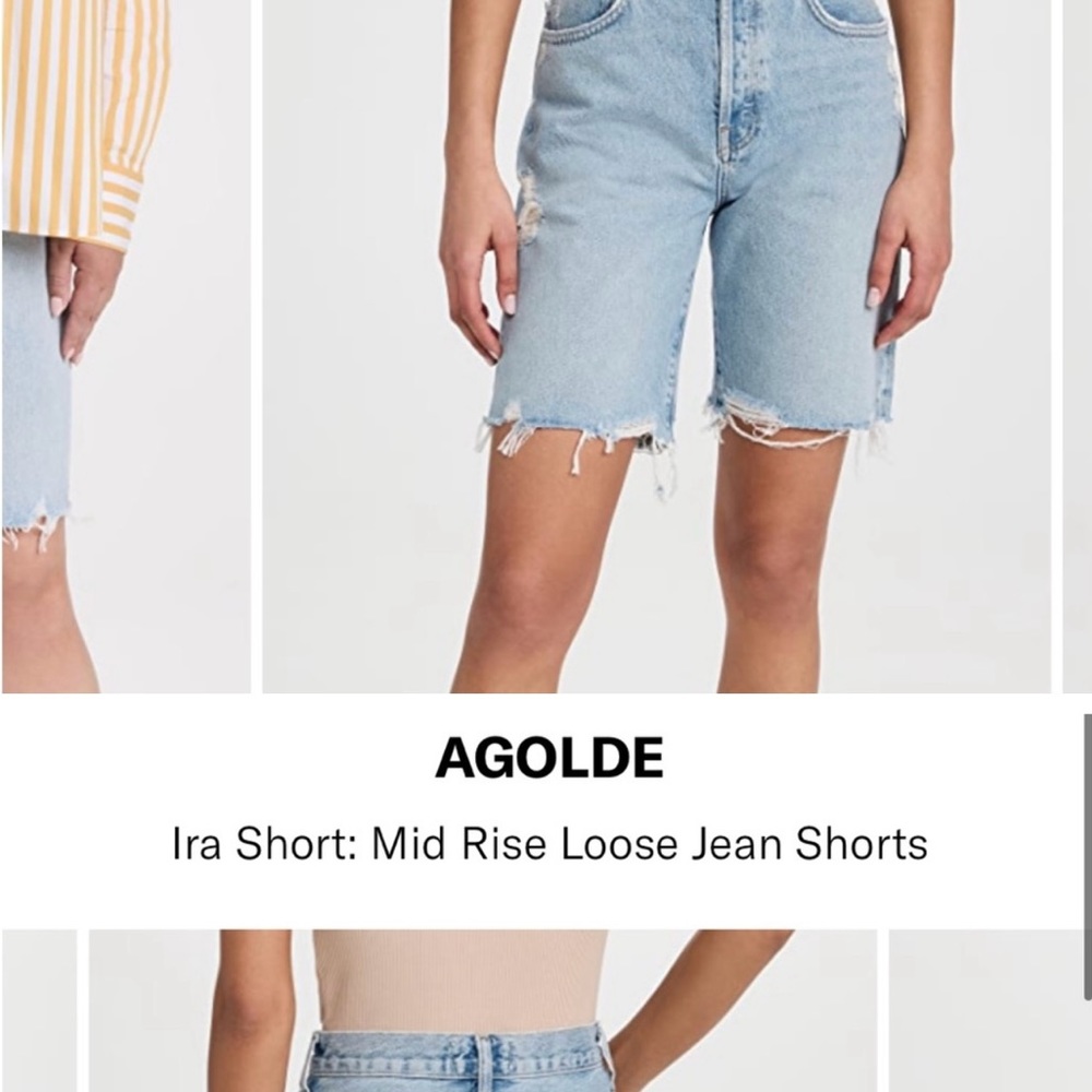 AGOLDE Ira Short: Mid Rise Loose Jean Shorts